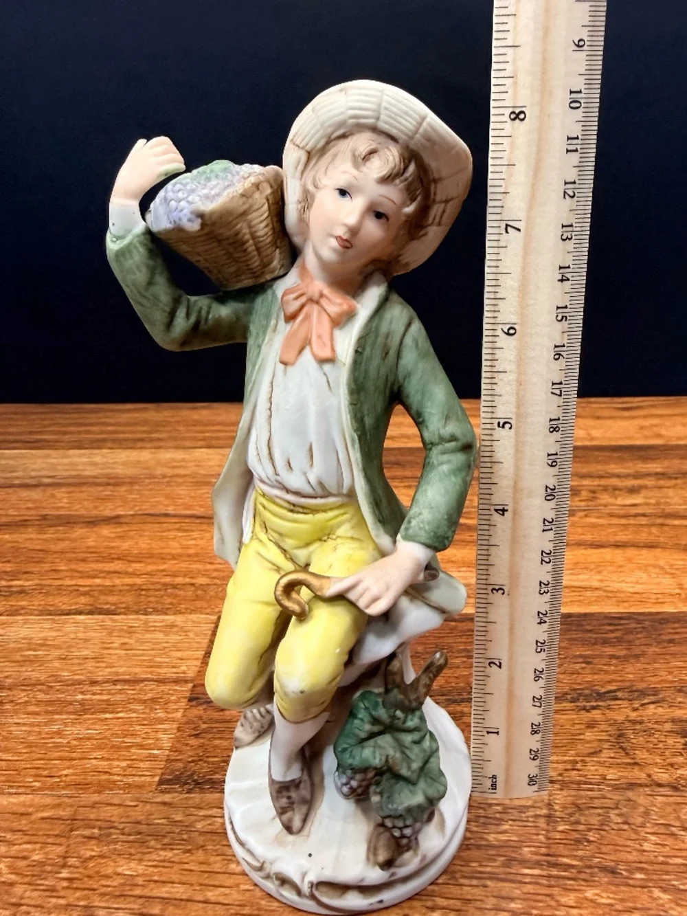 HOMCO Man with Basket of Grapes Figurine